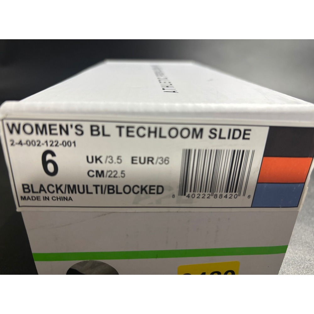 APL Athletic Propulsion Labs‎ TechLoom Slides Black Multi Blocked Women's 6 NEW - Picture 6 of 6